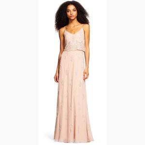 Adrianna Papell Popover Scallop Beaded Gown